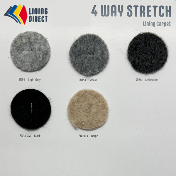 4 WAY STRETCH VEHICLE CARPET LINING - CAMPER, VAN, MOTORHOME, CONVERSION- EASY INSTALLATION, SOLD BY 1.4m2