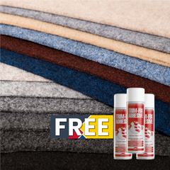 Bundle Wheat Velour Top  Lining Carpet + Free Glue