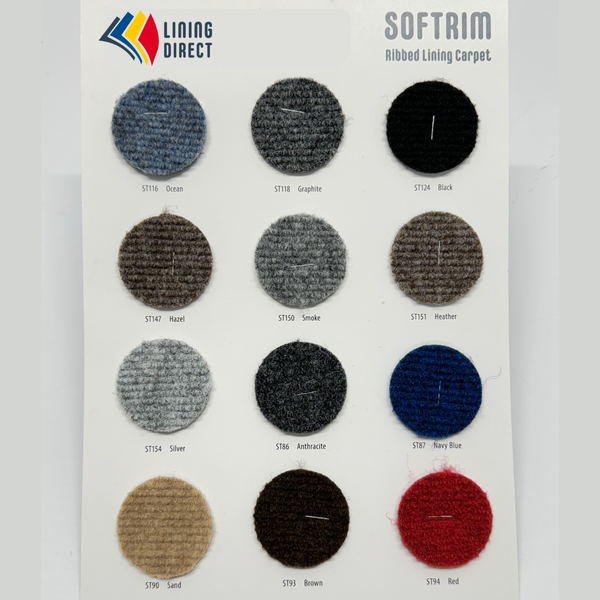 Soft Ribbed Carpet Sample Card