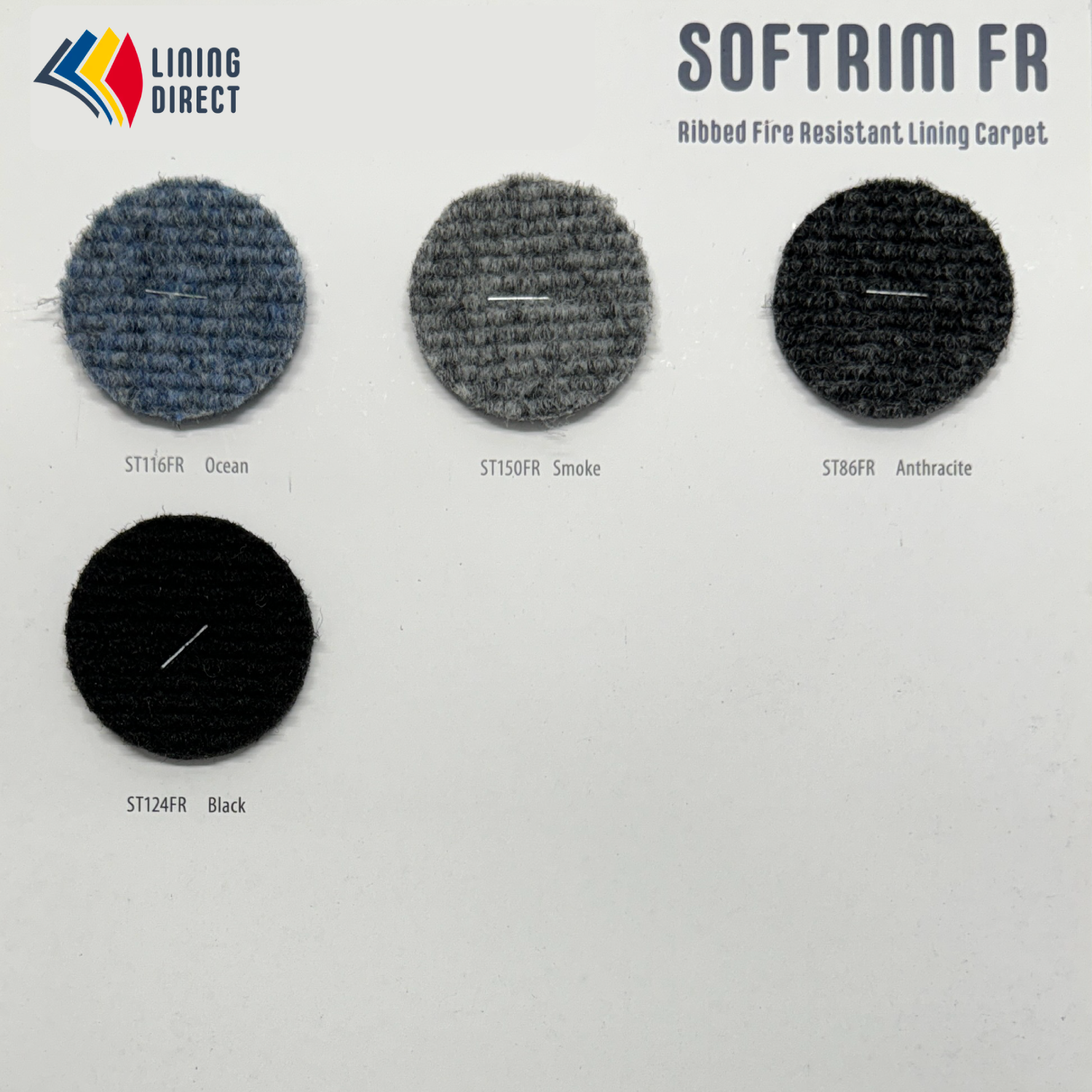 Soft Ribbed Carpet Sample Card