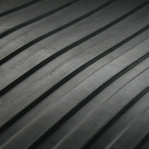 broad ribbed rubber flooring