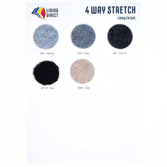 4 way stretch lining carpet sample